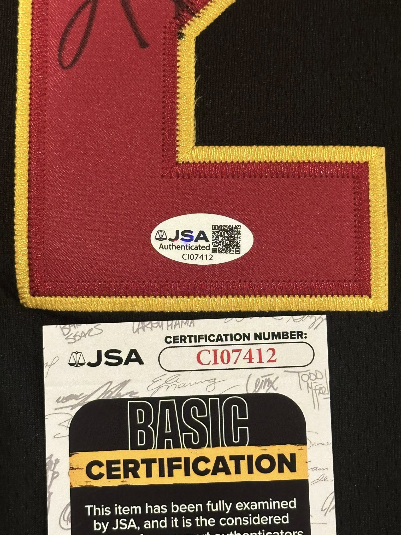 Kyrie Irving Autographed Cleveland Cavaliers Jersey JSA COA-Right Off The Field