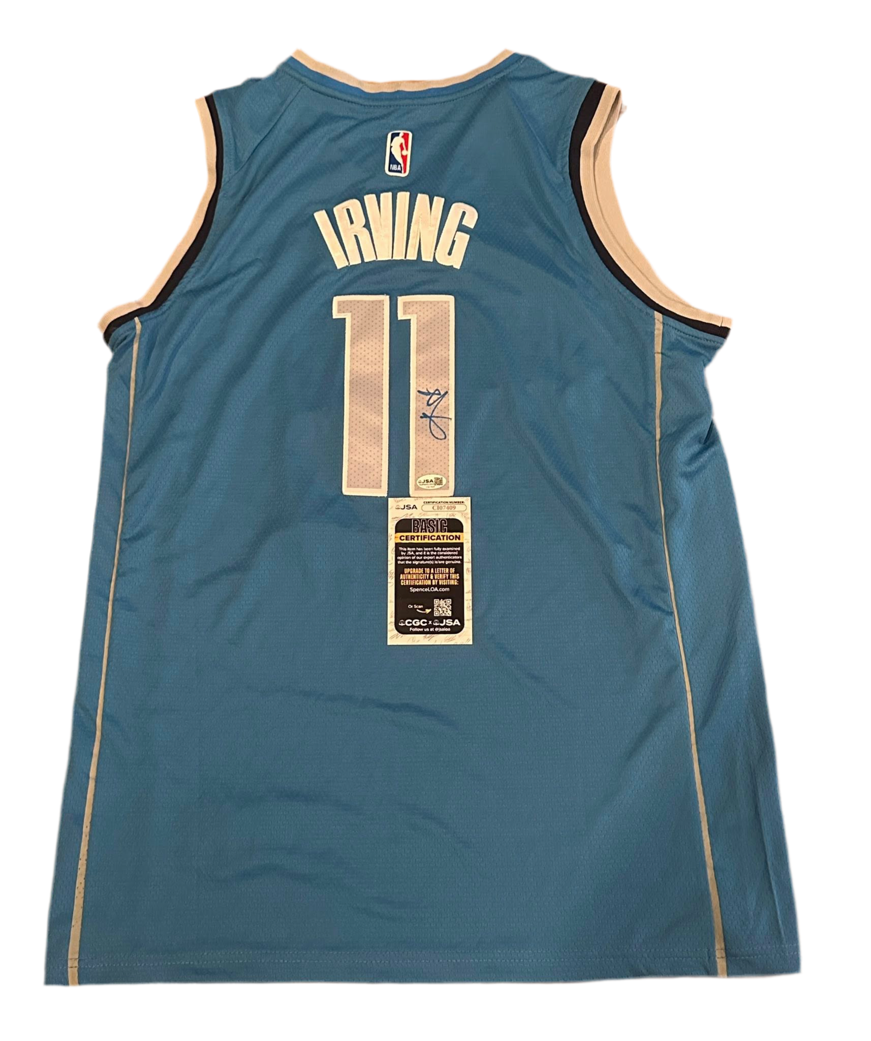 Kyrie Irving Autographed Dallas Mavericks Jersey JSA COA-Right Off The Field