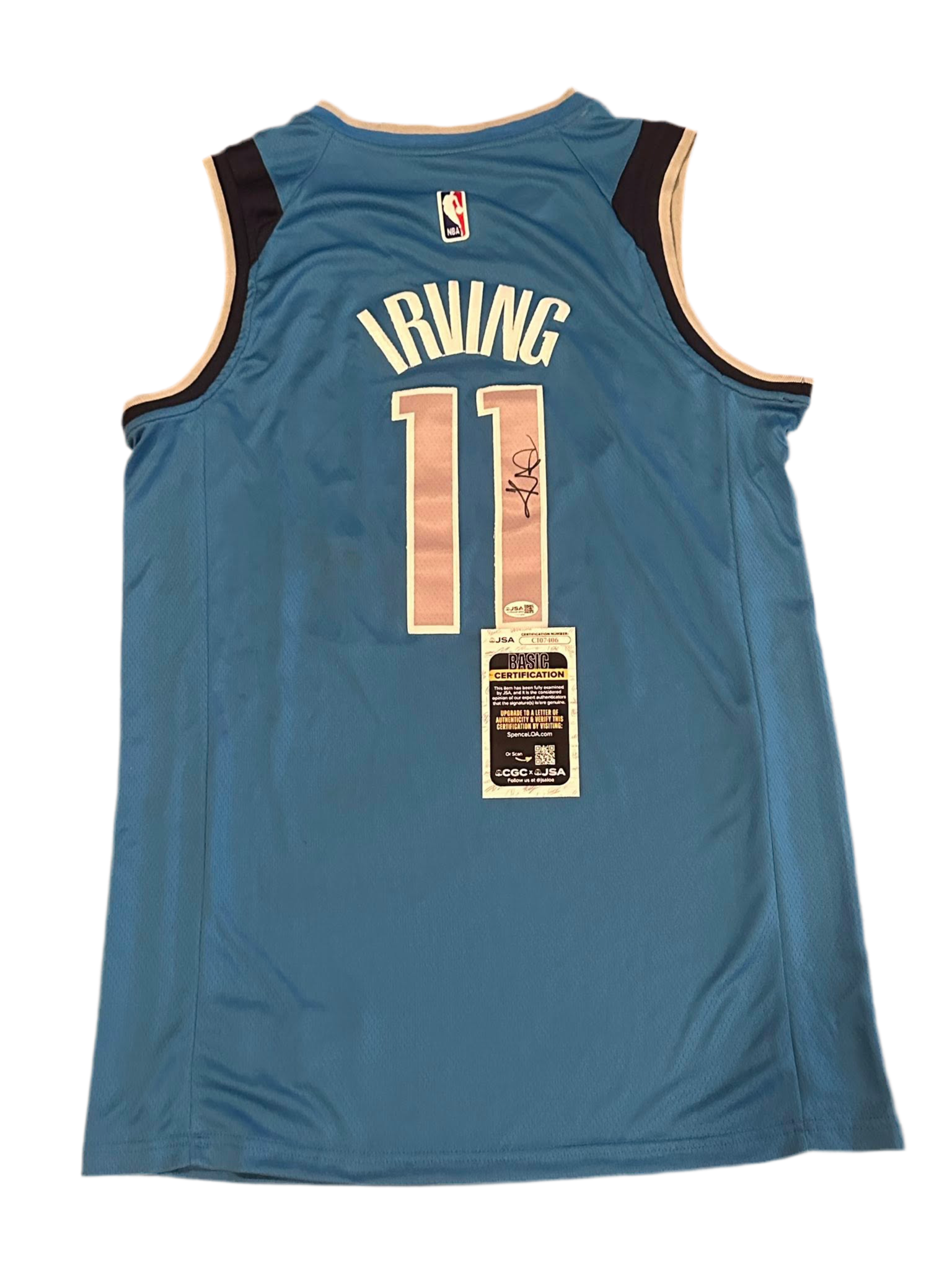 Kyrie Irving Autographed Dallas Mavericks Jersey JSA COA-Right Off The Field