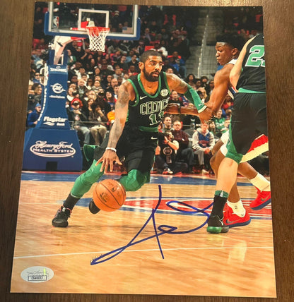 Kyrie Irving Boston Celtics Autographed 8x10 Photo JSA COA-Right Off The Field