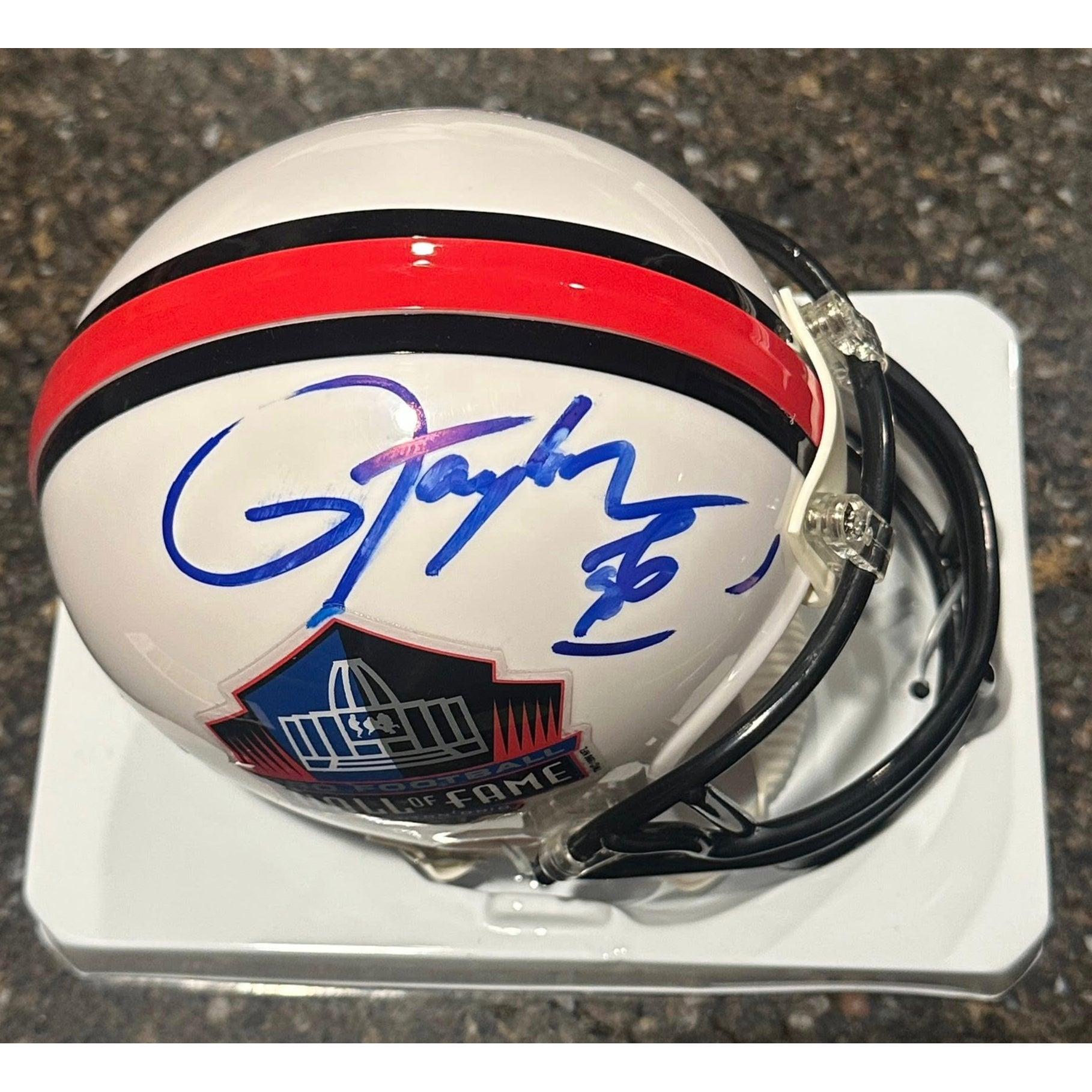 Lawrence Taylor New York Giants Autographed Hall of Fame Mini Helmet JSA COA-Right Off The Field