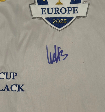 Ludvig Åberg Autographed 2025 Ryder Cup Pin Flag Team Europe JSA COA-Right Off The Field