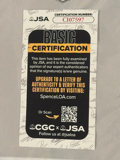 Ludvig Åberg Autographed 2025 Ryder Cup Pin Flag Team Europe JSA COA-Right Off The Field