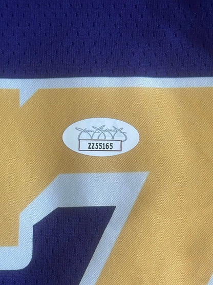 Luka Doncic Autographed Los Angeles Lakers Jersey JSA LOA-Right Off The Field