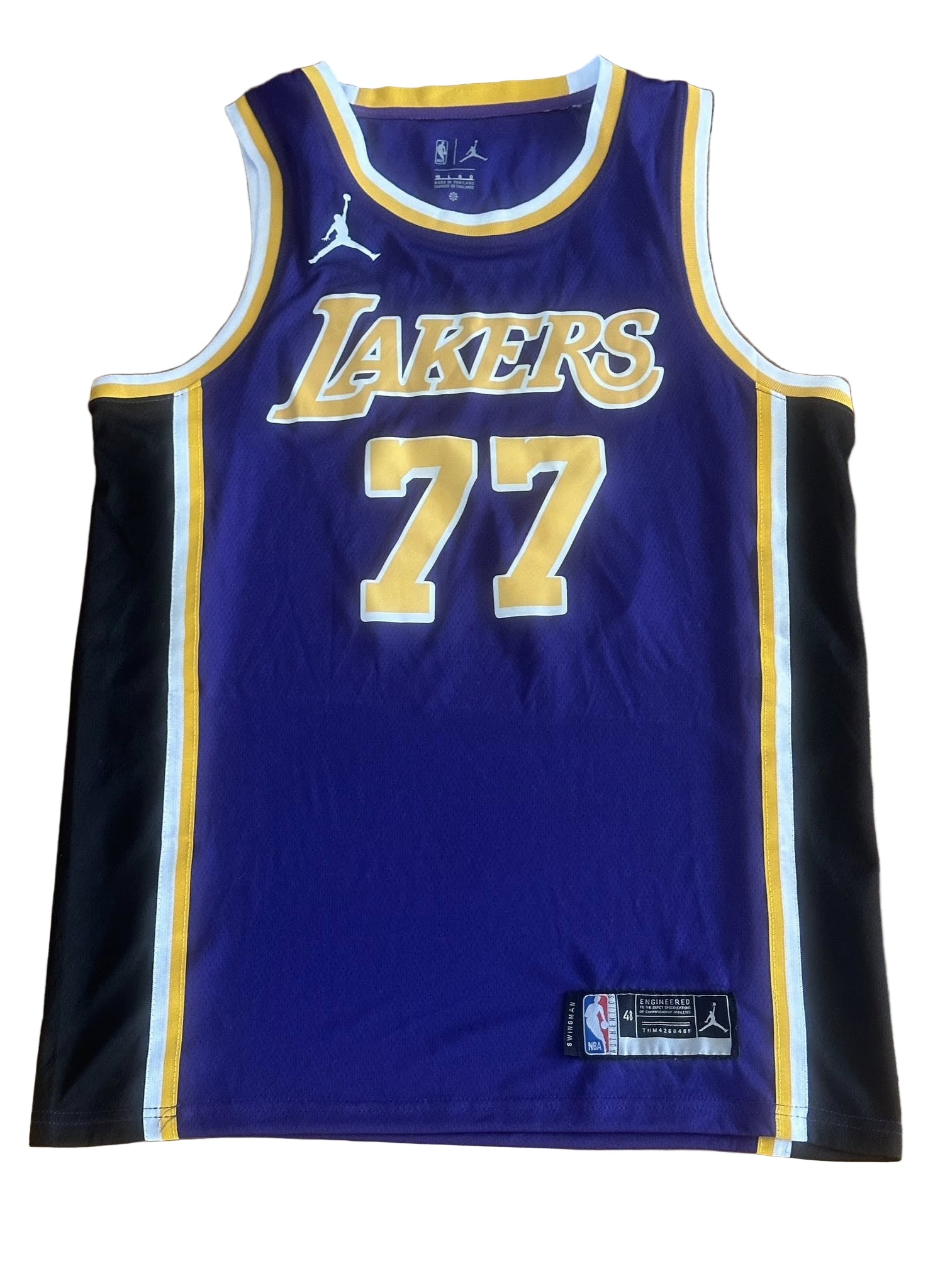 Luka Doncic Autographed Los Angeles Lakers Jersey JSA LOA-Right Off The Field