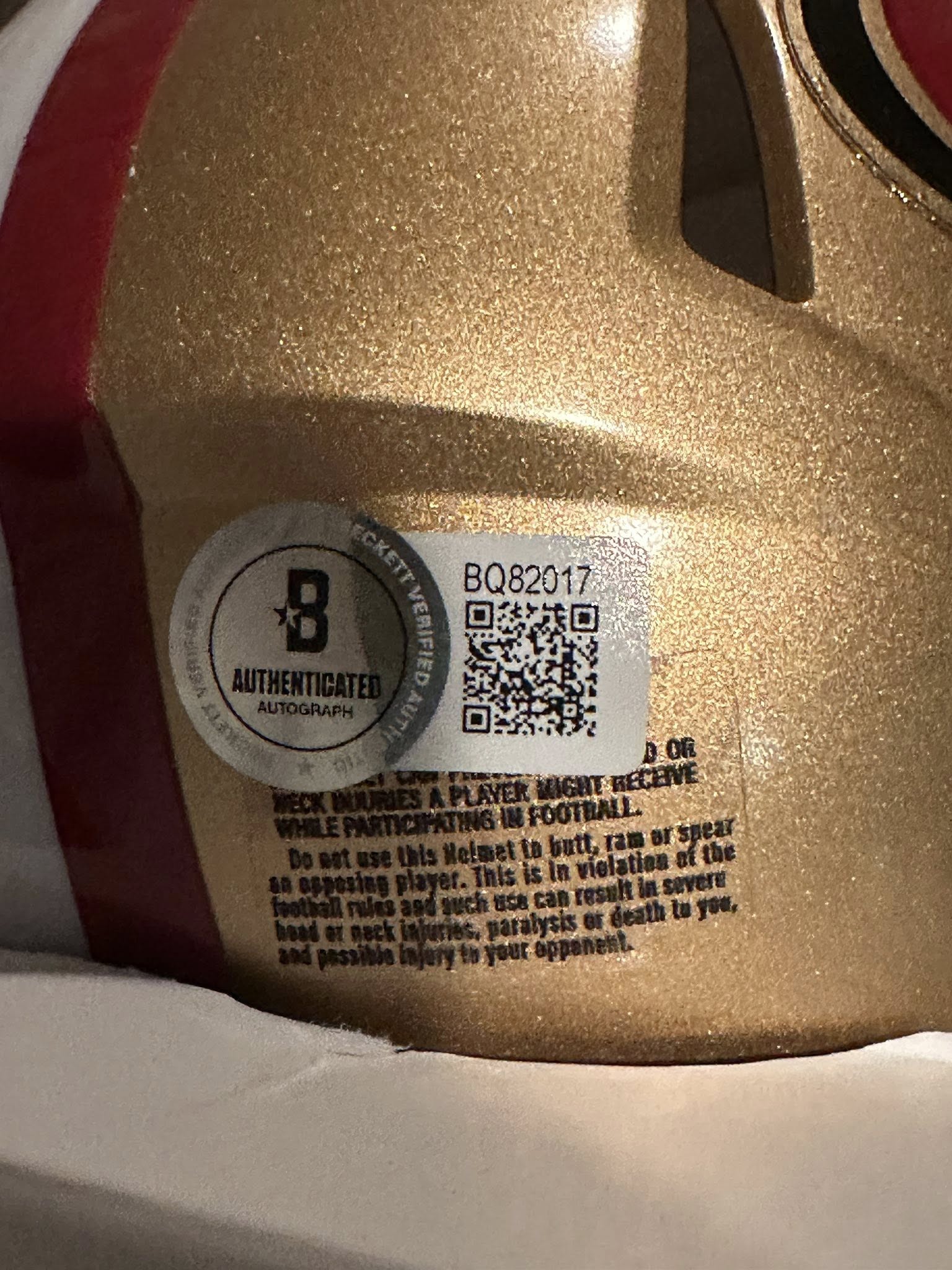 Mac Jones Autographed San Francisco 49ers Mini Helmet Beckett-Right Off The Field