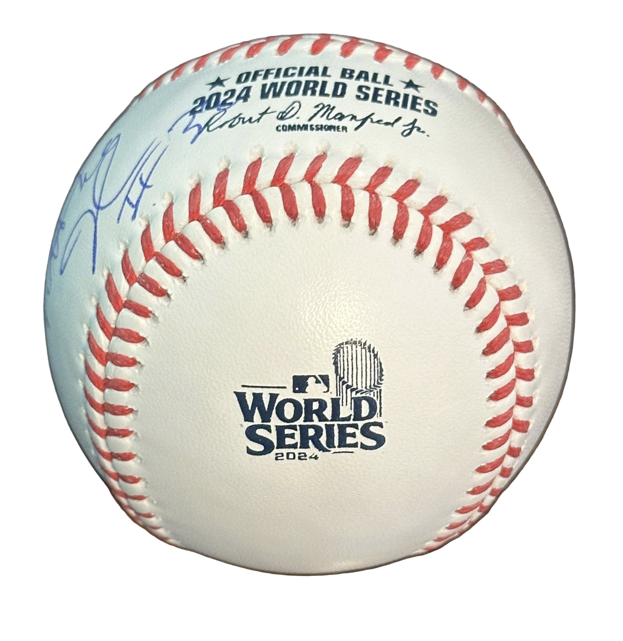 Magic Johnson Autographed 2024 World Series Baseball JSA COA Los Angeles Dodgers-Right Off The Field