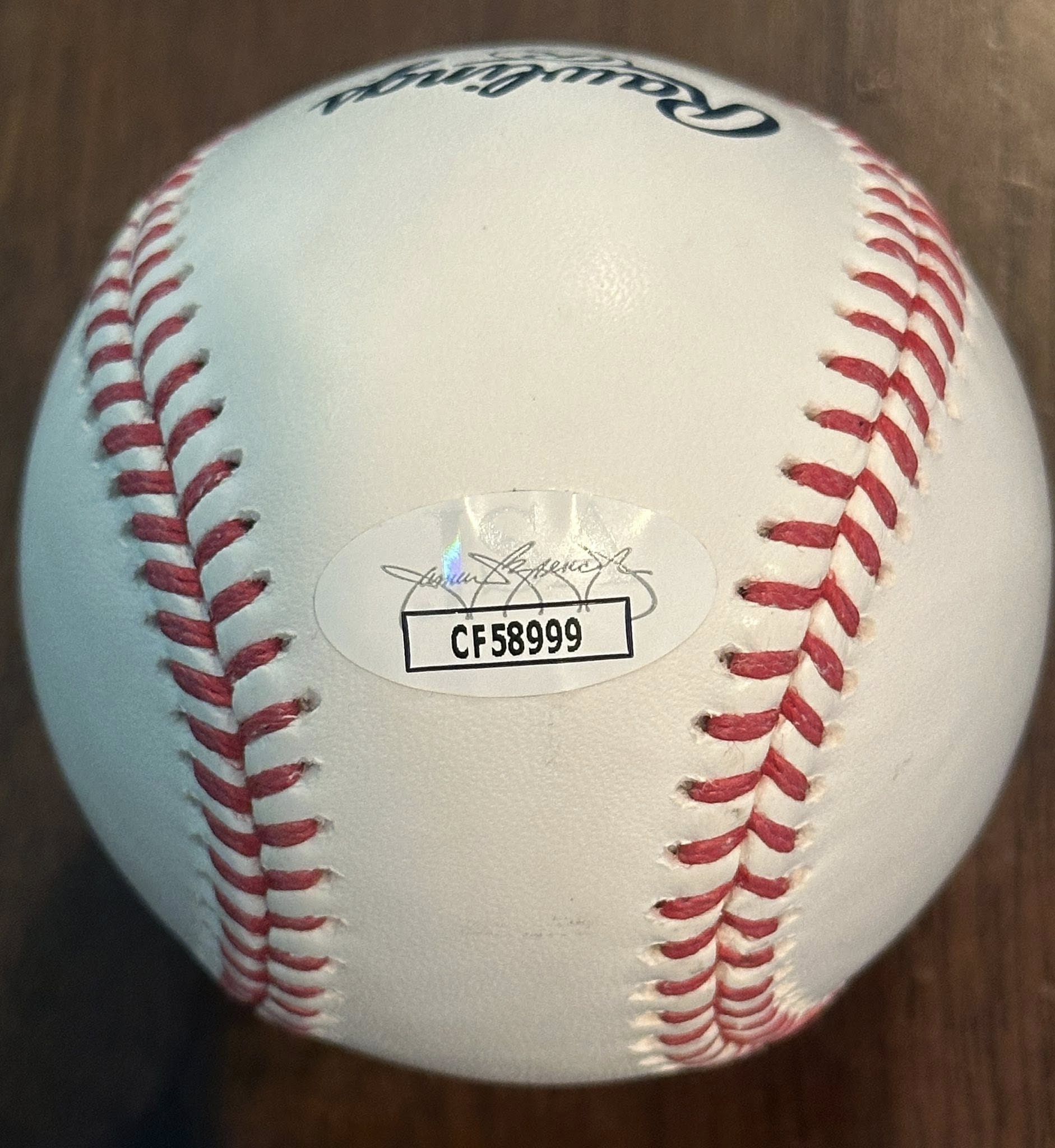 Magic Johnson Autographed 2024 World Series Baseball JSA COA Los Angeles Dodgers-Right Off The Field