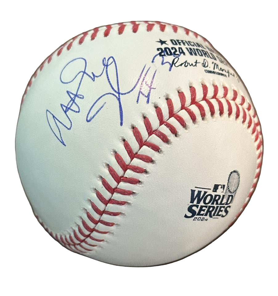 Magic Johnson Autographed 2024 World Series Baseball JSA COA Los Angeles Dodgers-Right Off The Field