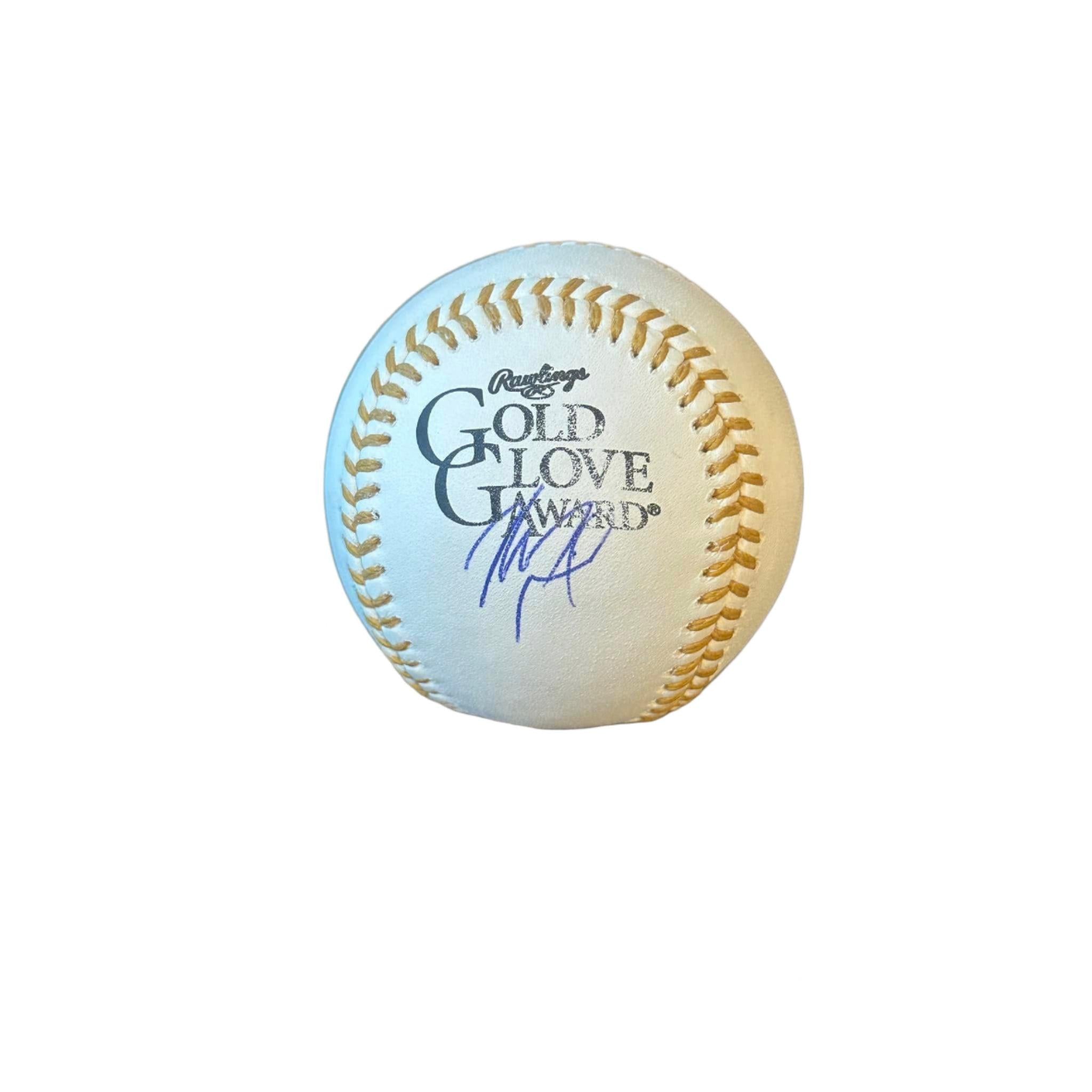 Max Fried New York Yankees Autographed Gold Glove Award Baseball JSA COA-Right Off The Field