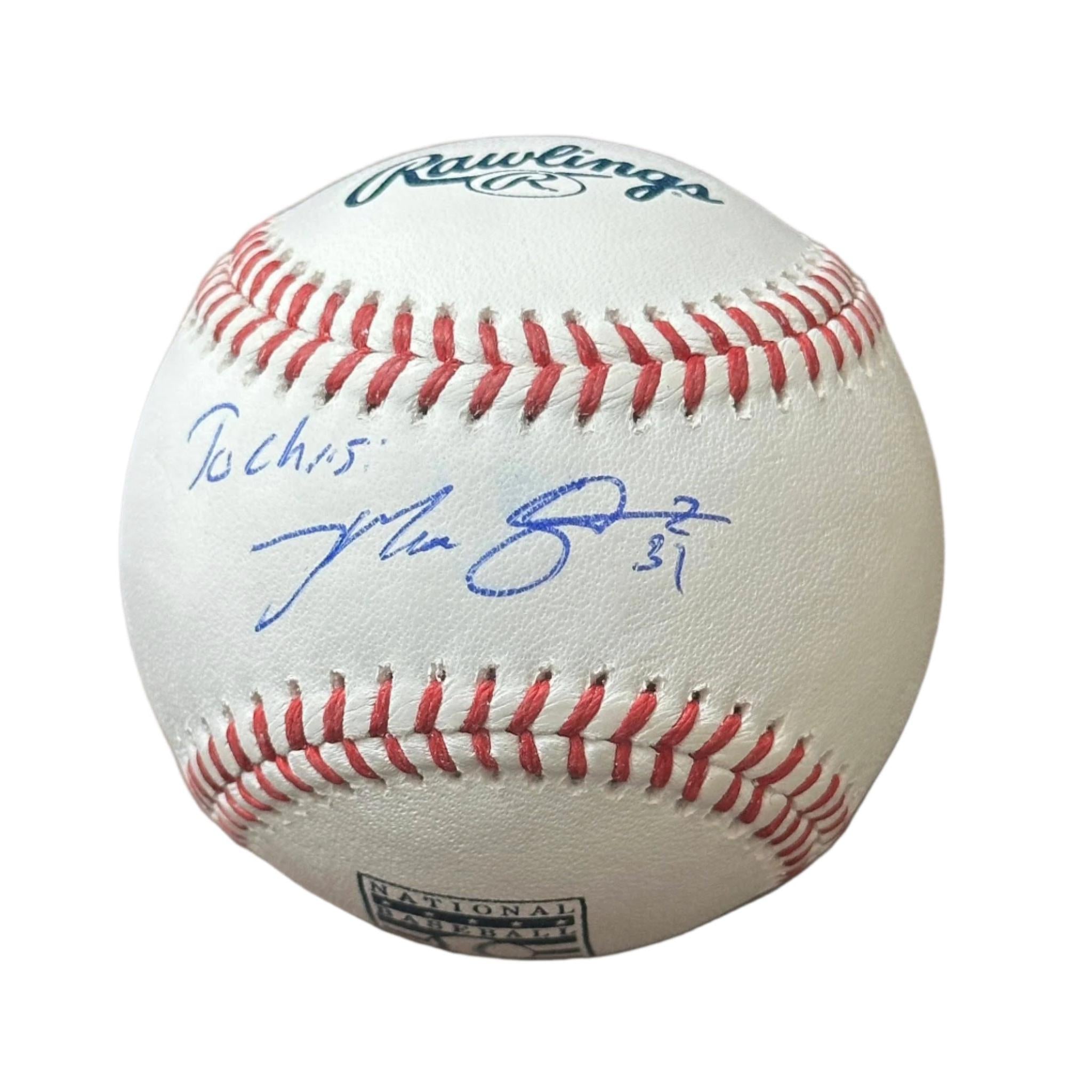 Max Scherzer Autographed Hall of Fame MLB Baseball JSA COA Personalized to Chris-Right Off The Field