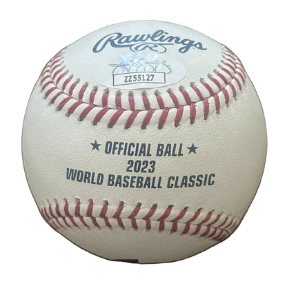 Mike Trout Autographed 2023 World Baseball Classic WBC Baseball JSA LOA Angels-Right Off The Field