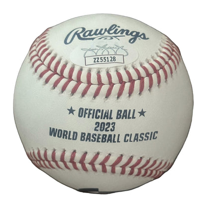 Mike Trout Autographed 2023 World Baseball Classic WBC Baseball JSA LOA Angels-Right Off The Field