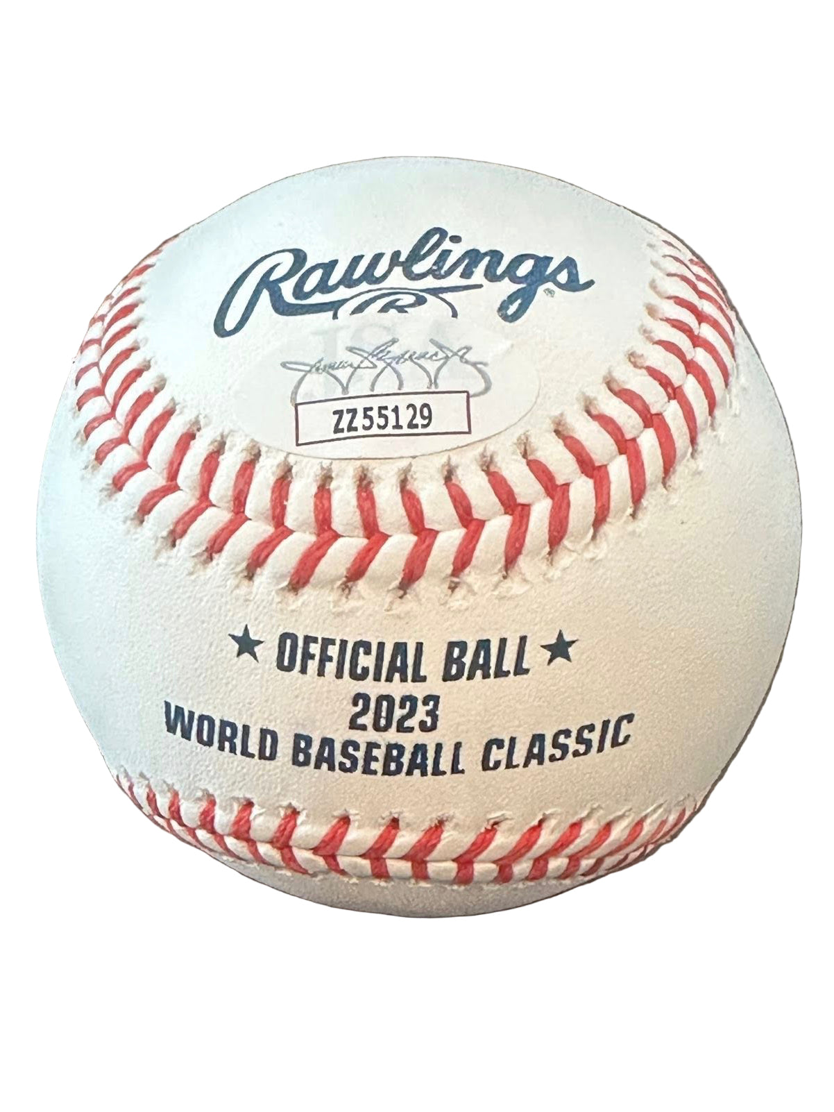 Mike Trout Autographed 2023 World Baseball Classic WBC Baseball JSA LOA Angels-Right Off The Field