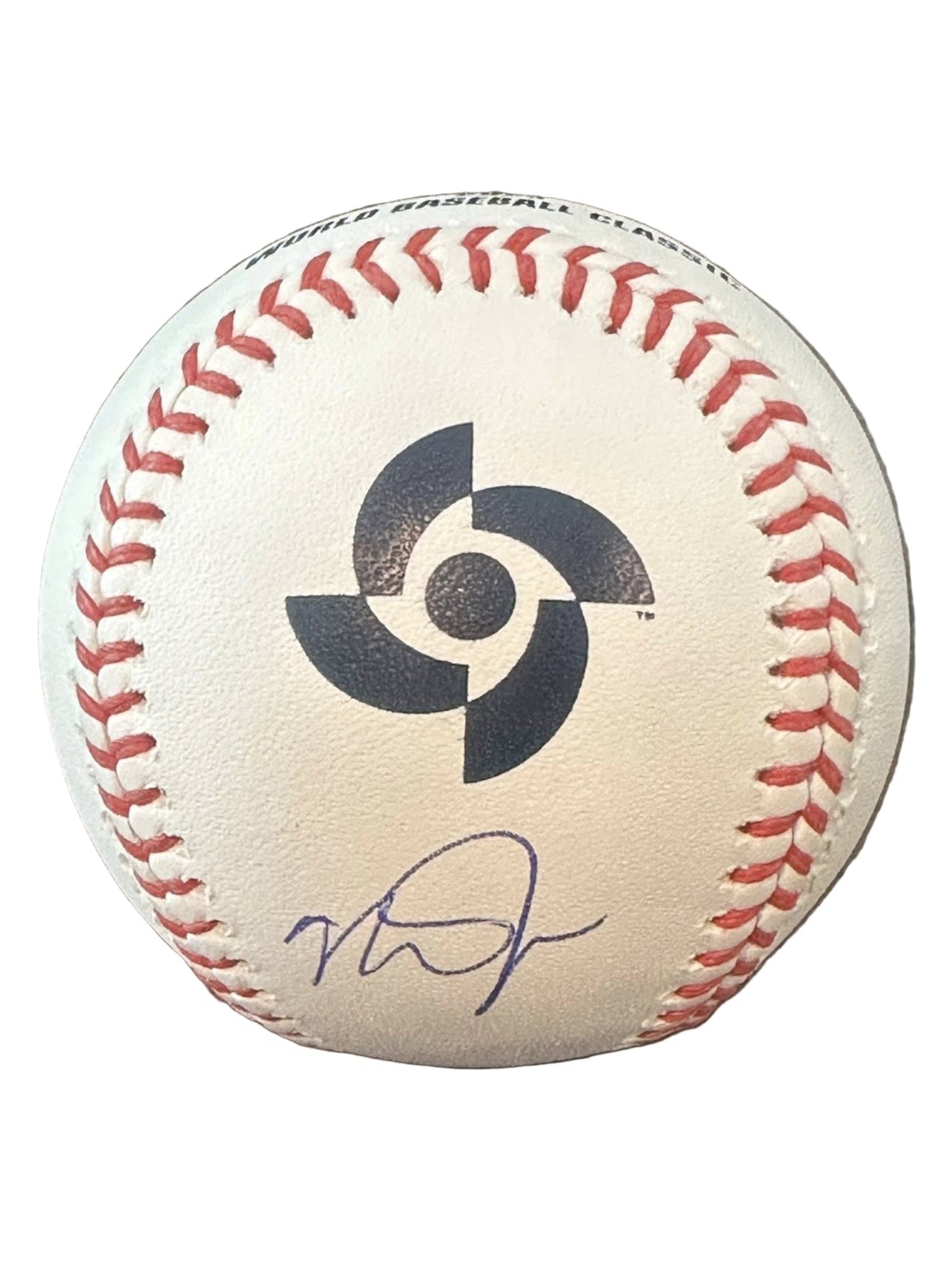 Mike Trout Autographed 2023 World Baseball Classic WBC Baseball JSA LOA Angels-Right Off The Field