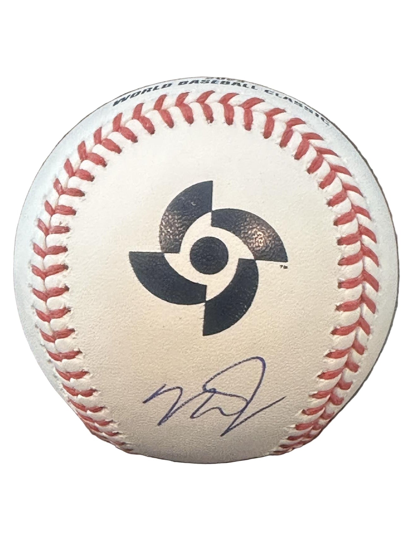 Mike Trout Autographed 2023 World Baseball Classic WBC Baseball JSA LOA Angels-Right Off The Field