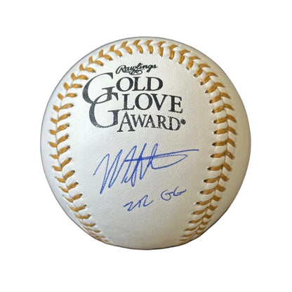 Myles Straw Autographed Gold Glove Award Baseball (22 GG Inscription)-Right Off The Field