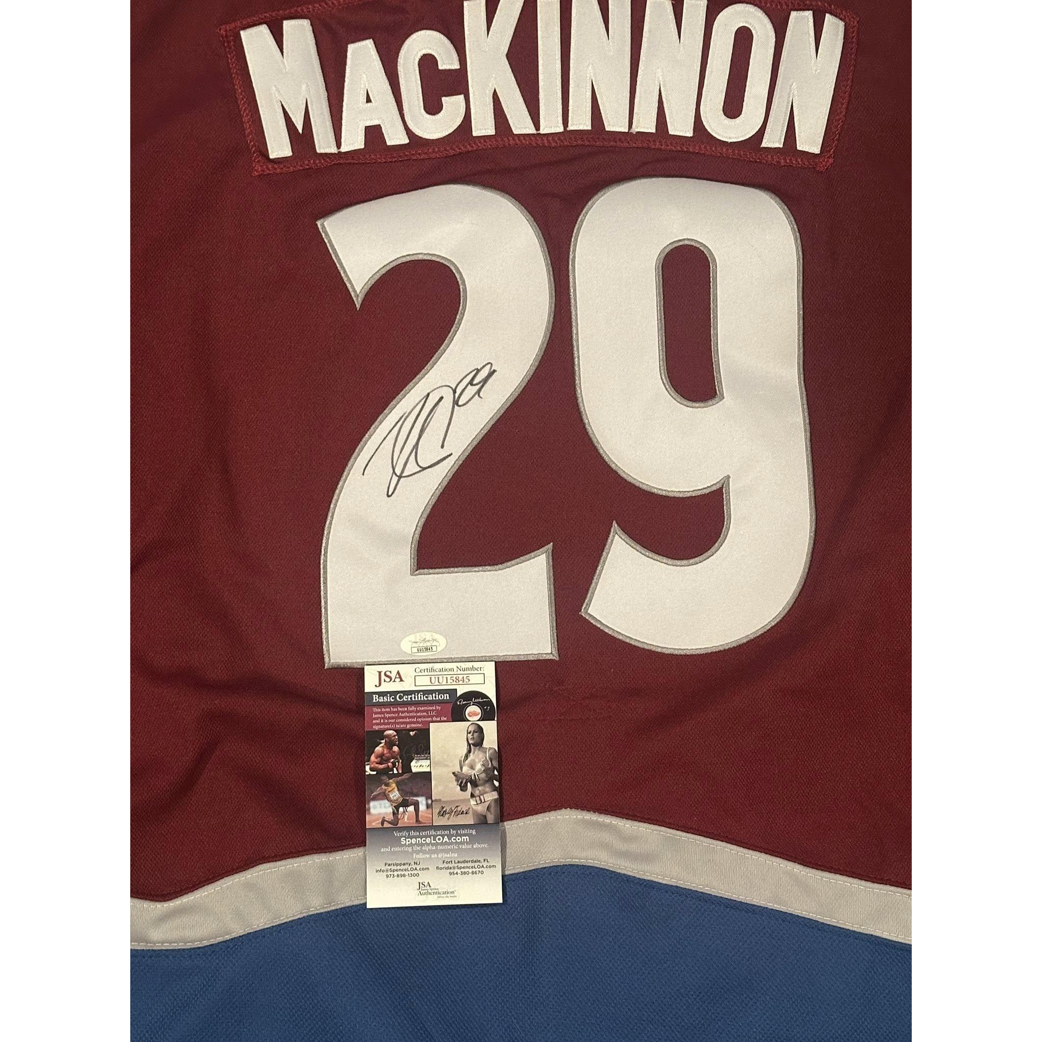 Nathan MacKinnon Autographed Colorado Avalanche Jersey JSA COA-Right Off The Field
