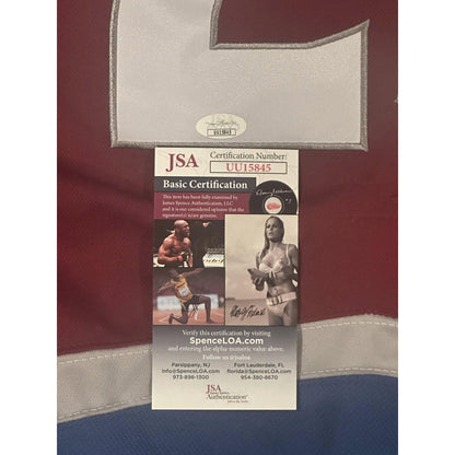 Nathan MacKinnon Autographed Colorado Avalanche Jersey JSA COA-Right Off The Field