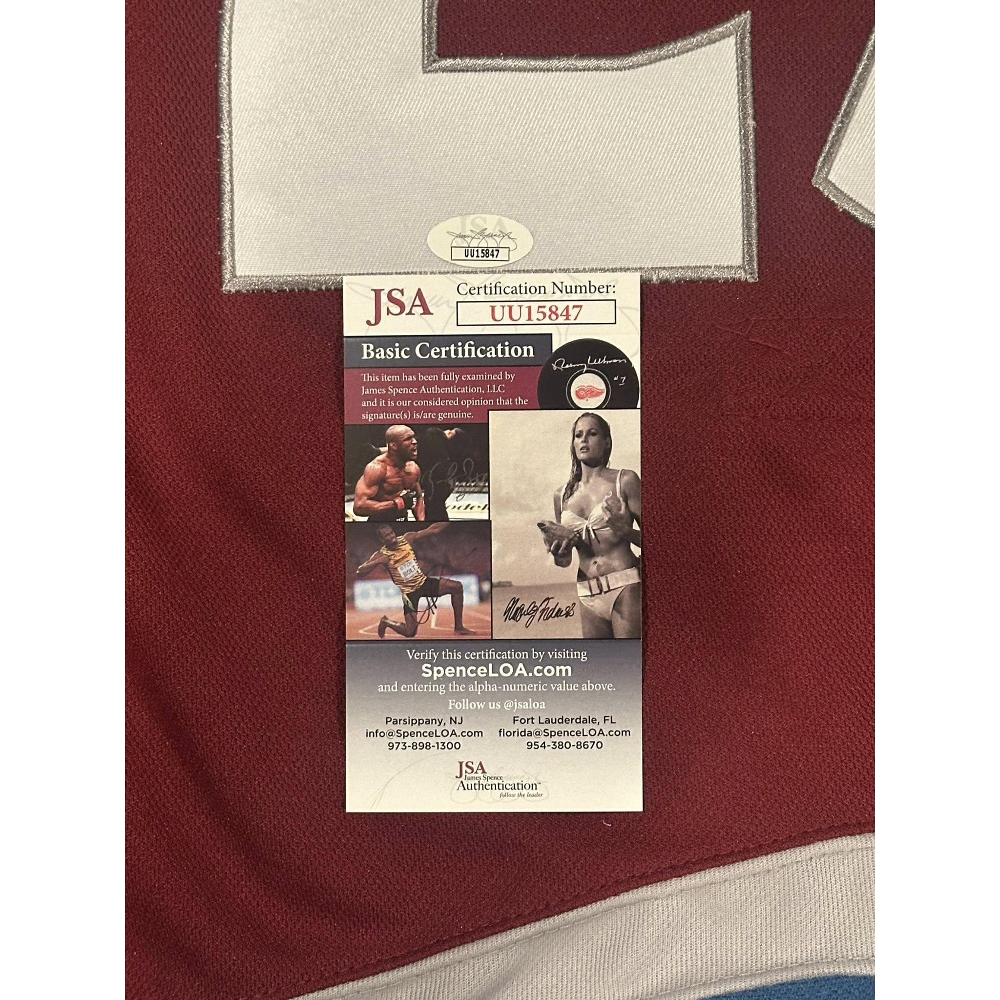 Nathan MacKinnon Autographed Colorado Avalanche Jersey JSA COA-Right Off The Field