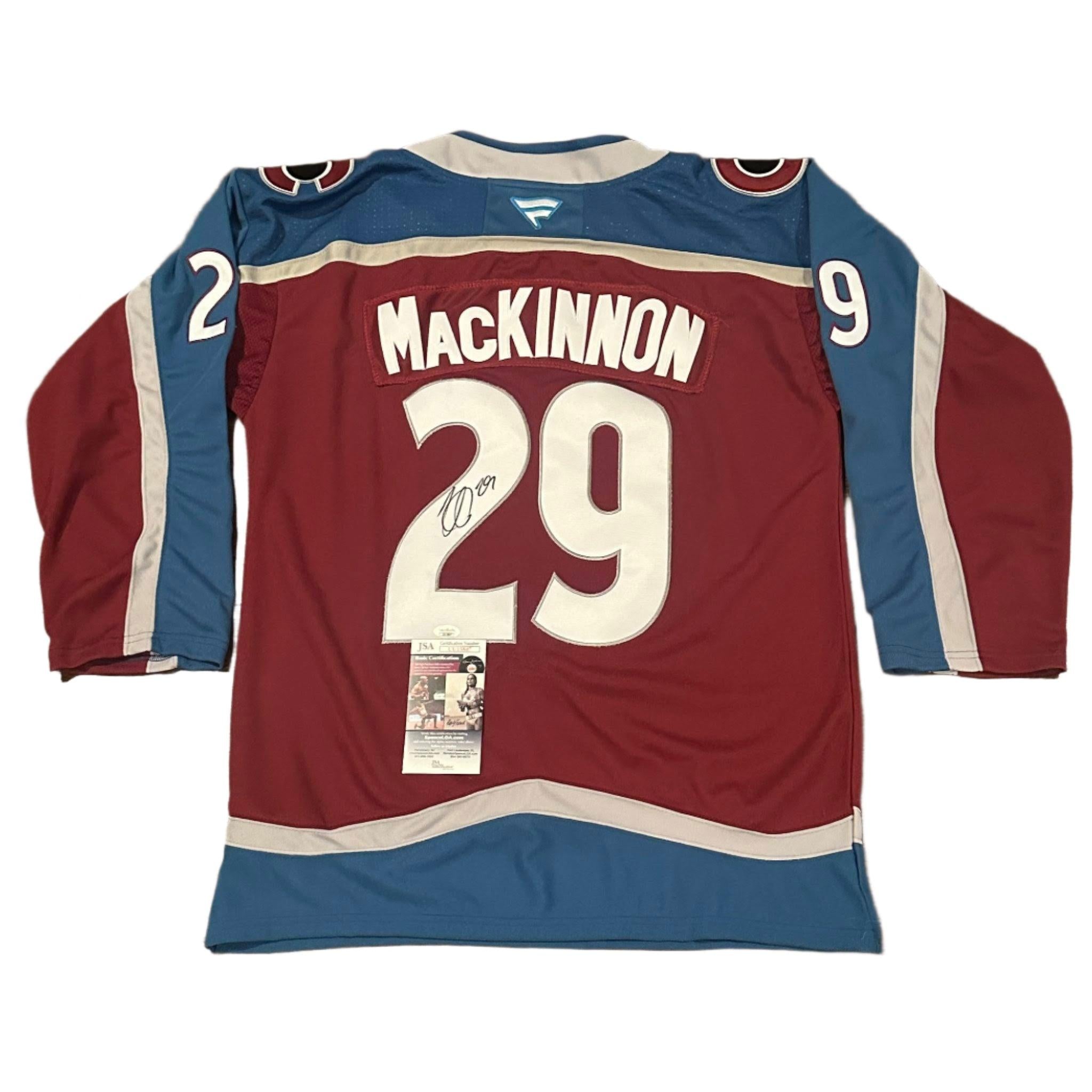 Nathan MacKinnon Autographed Colorado Avalanche Jersey JSA COA-Right Off The Field