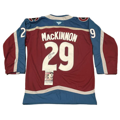 Nathan MacKinnon Autographed Colorado Avalanche Jersey JSA COA-Right Off The Field