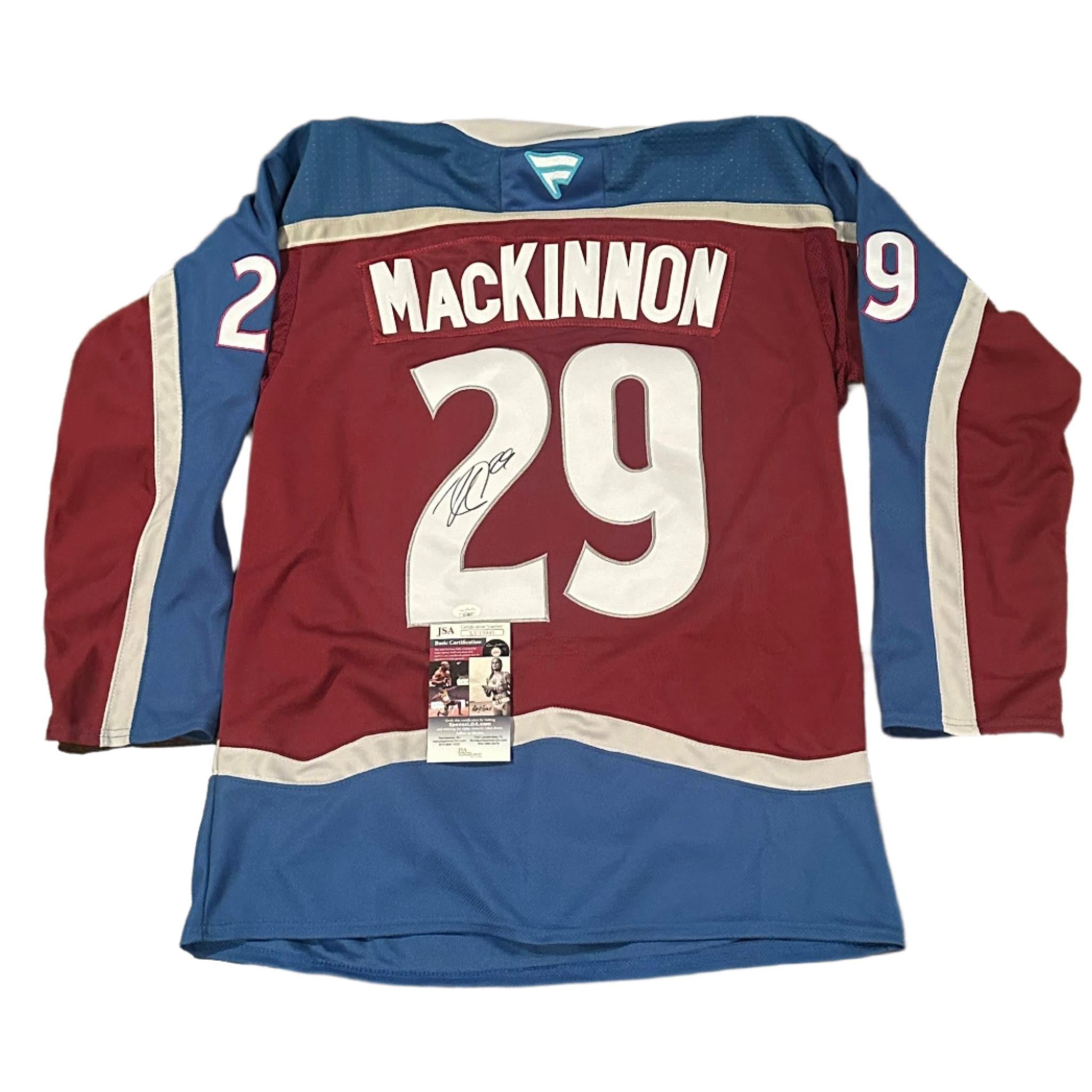 Nathan MacKinnon Autographed Colorado Avalanche Jersey JSA COA-Right Off The Field