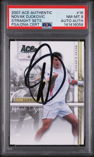 Novak Djokovic Autographed 2007 Ace Authentic Straight Sets #16 NM