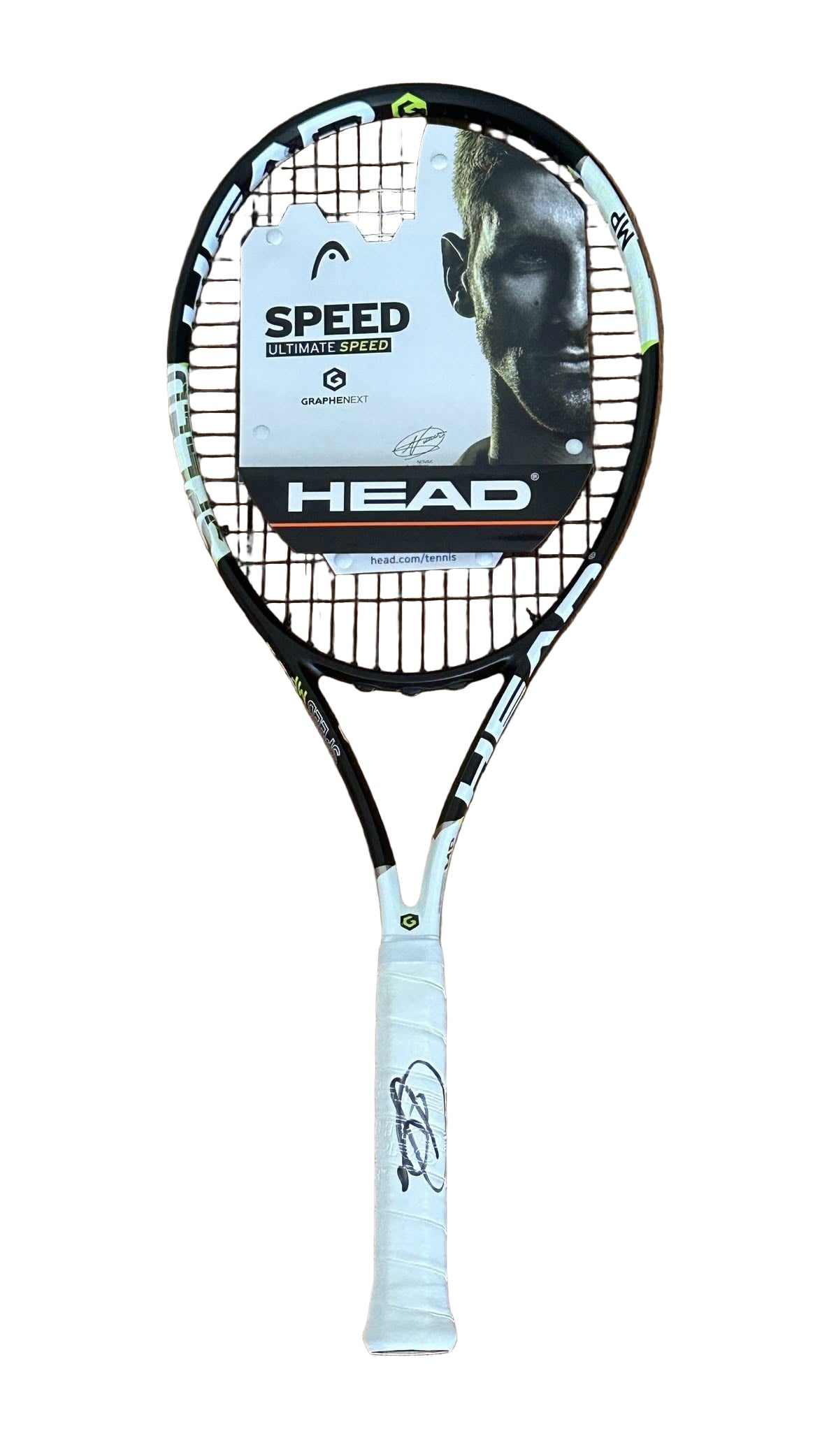 Novak Djokovic Autographed Head Speed Tennis Racket JSA COA-Right Off The Field