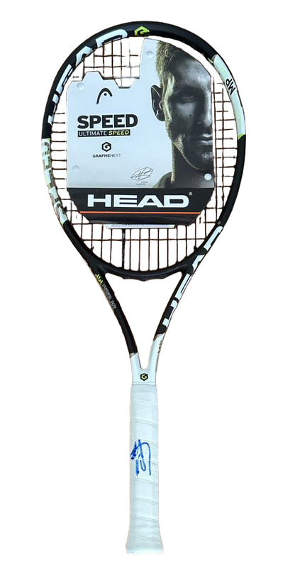 Novak Djokovic Autographed Head Speed Tennis Racket JSA COA-Right Off The Field