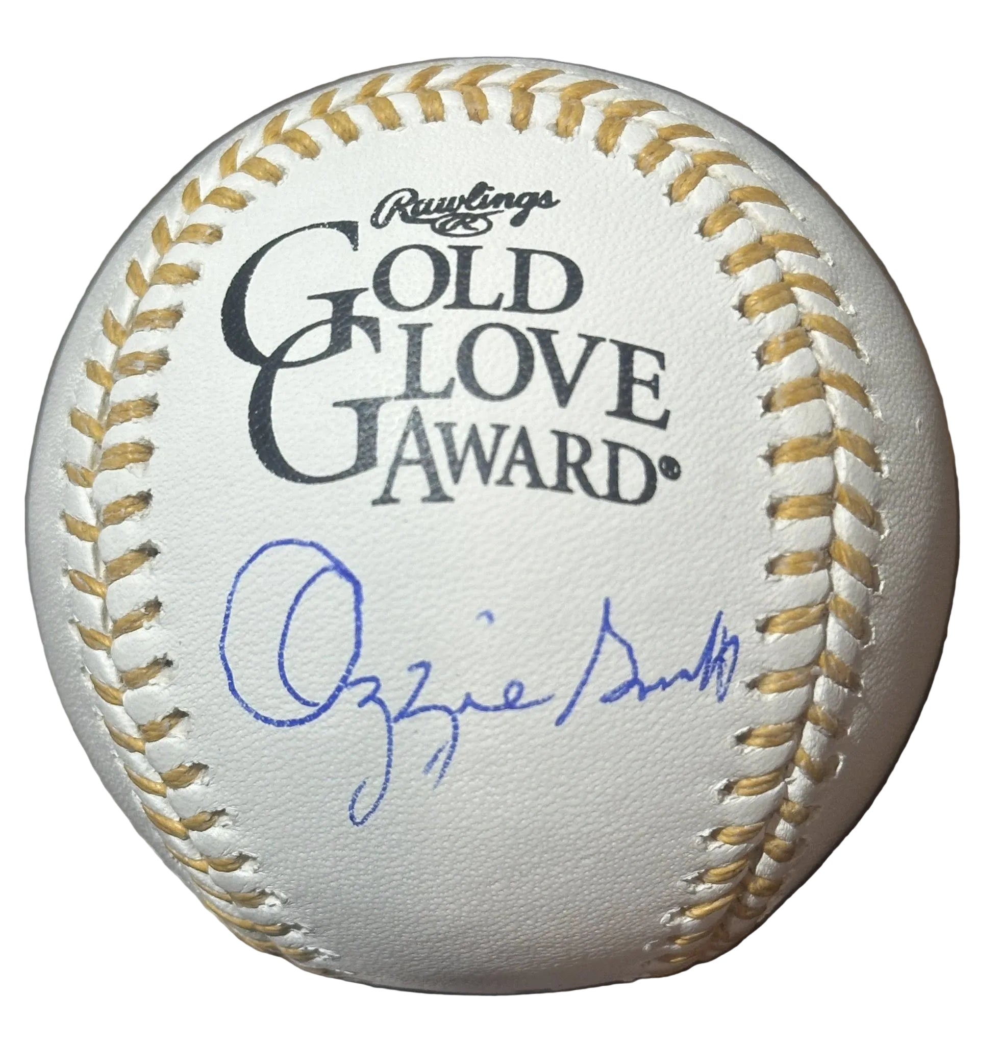 Ozzie Smith Autographed Gold Glove Award Baseball JSA COA St. Louis Cardinals-Right Off The Field