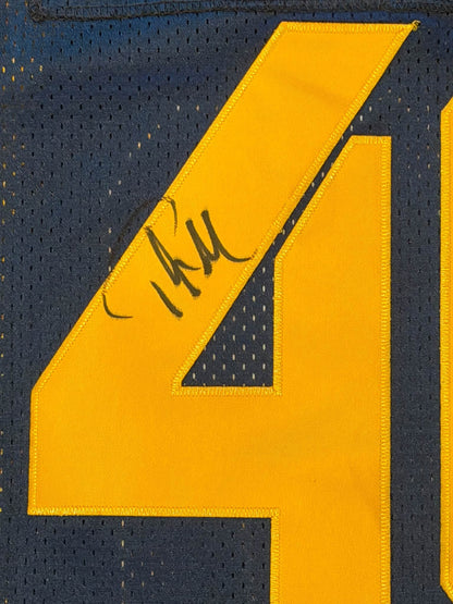 Pat McAfee Autographed West Virginia WVU Jersey JSA COA-Right Off The Field