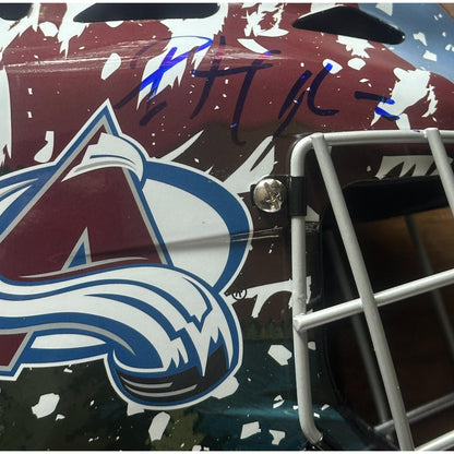 Patrick Roy Autographed Colorado Avalanche Franklin Full Size Goalie Mask JSA COA-Right Off The Field