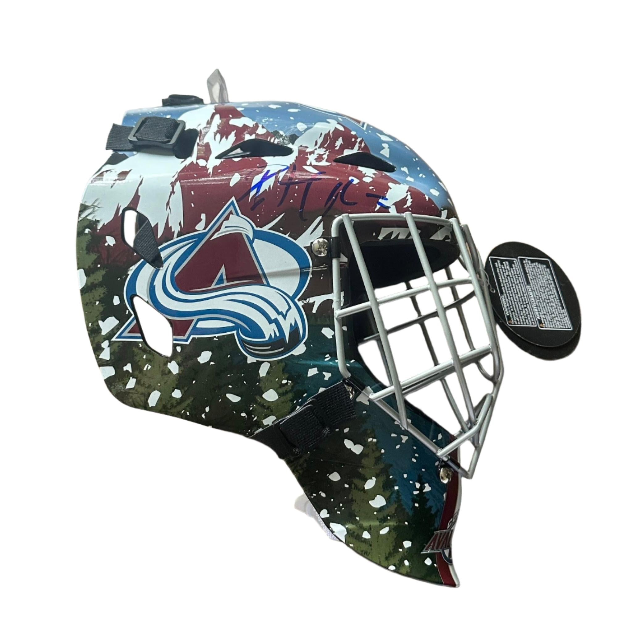 Patrick Roy Autographed Colorado Avalanche Franklin Full Size Goalie Mask JSA COA-Right Off The Field