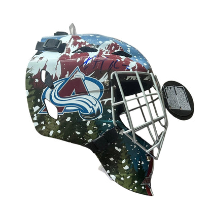 Patrick Roy Autographed Colorado Avalanche Franklin Full Size Goalie Mask JSA COA-Right Off The Field