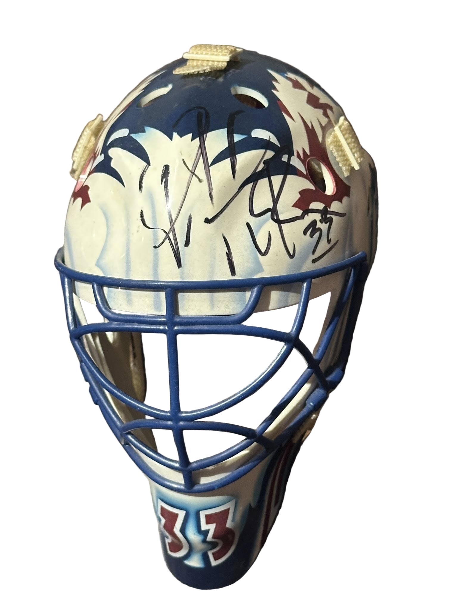 Patrick Roy Autographed Colorado Avalanche Mini Goalie Mask Beckett-Right Off The Field