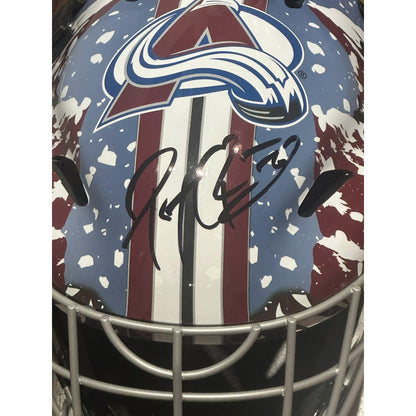 Patrick Roy Signed Colorado Avalanche Full Size Franklin Goalie Mask JSA LOA-Right Off The Field