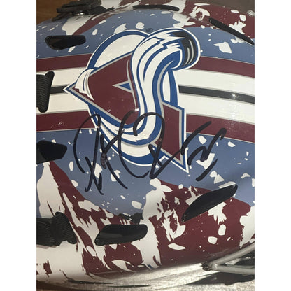 Patrick Roy Signed Colorado Avalanche Full Size Franklin Goalie Mask JSA LOA-Right Off The Field