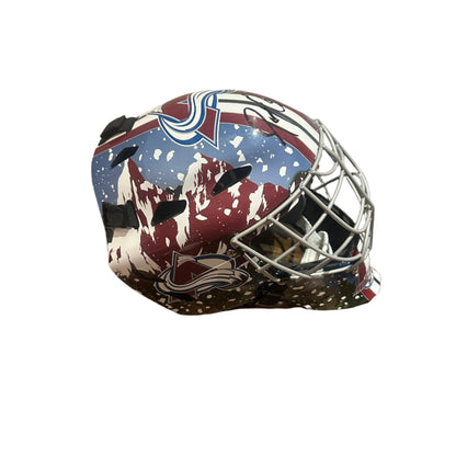 Patrick Roy Signed Colorado Avalanche Full Size Franklin Goalie Mask JSA LOA-Right Off The Field