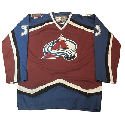 Patrick Roy Signed Colorado Avalanche Jersey Personalized "To Chris" Beckett-Right Off The Field
