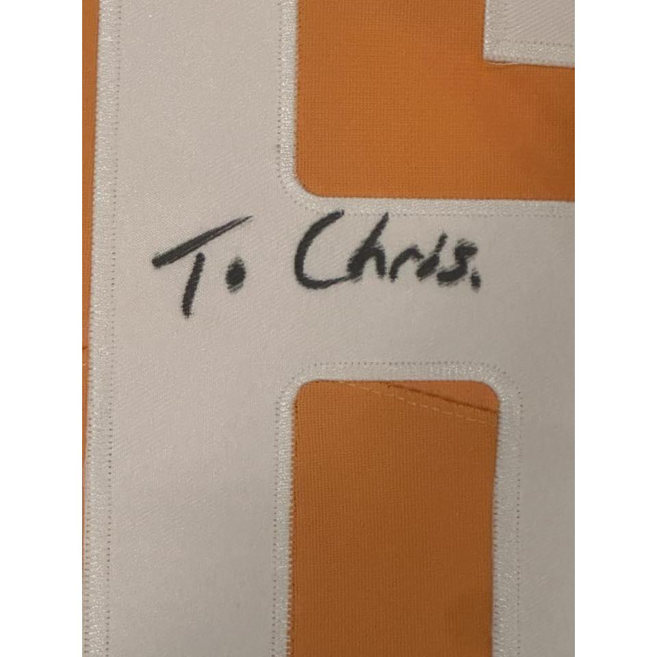 Peyton Manning Signed Tennessee Volunteers Jersey Personalized to Chris JSA LOA-Right Off The Field