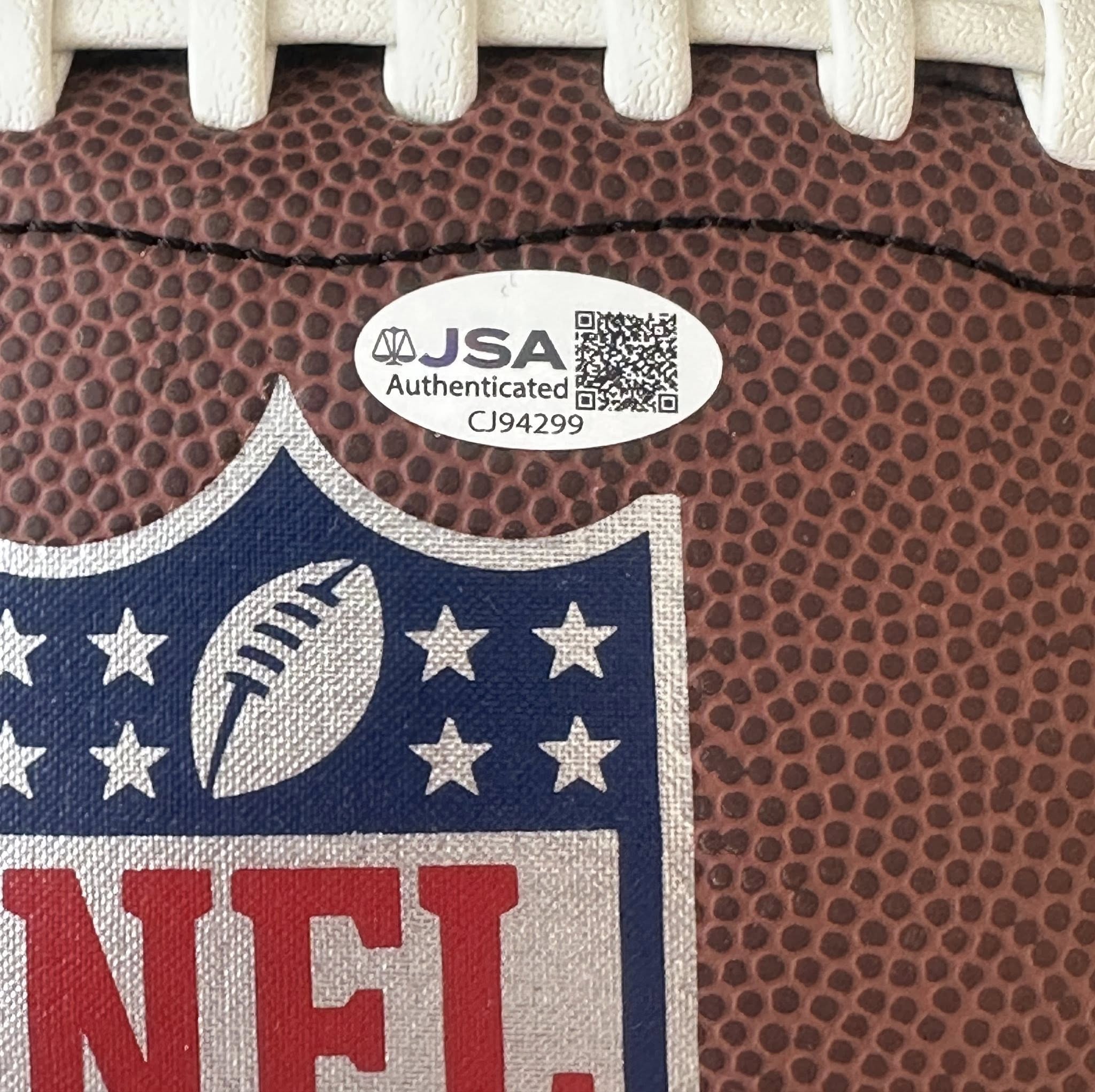Phil Simms Autographed & Inscribed Wilson Composite Replica Football JSA COA-Right Off The Field