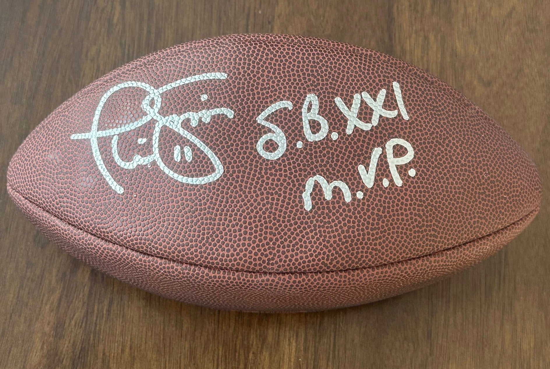 Phil Simms Autographed & Inscribed Wilson Composite Replica Football JSA COA-Right Off The Field