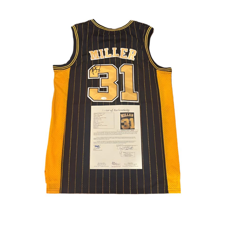 Reggie Miller Autographed Indiana Pacers Jersey JSA LOA-Right Off The Field