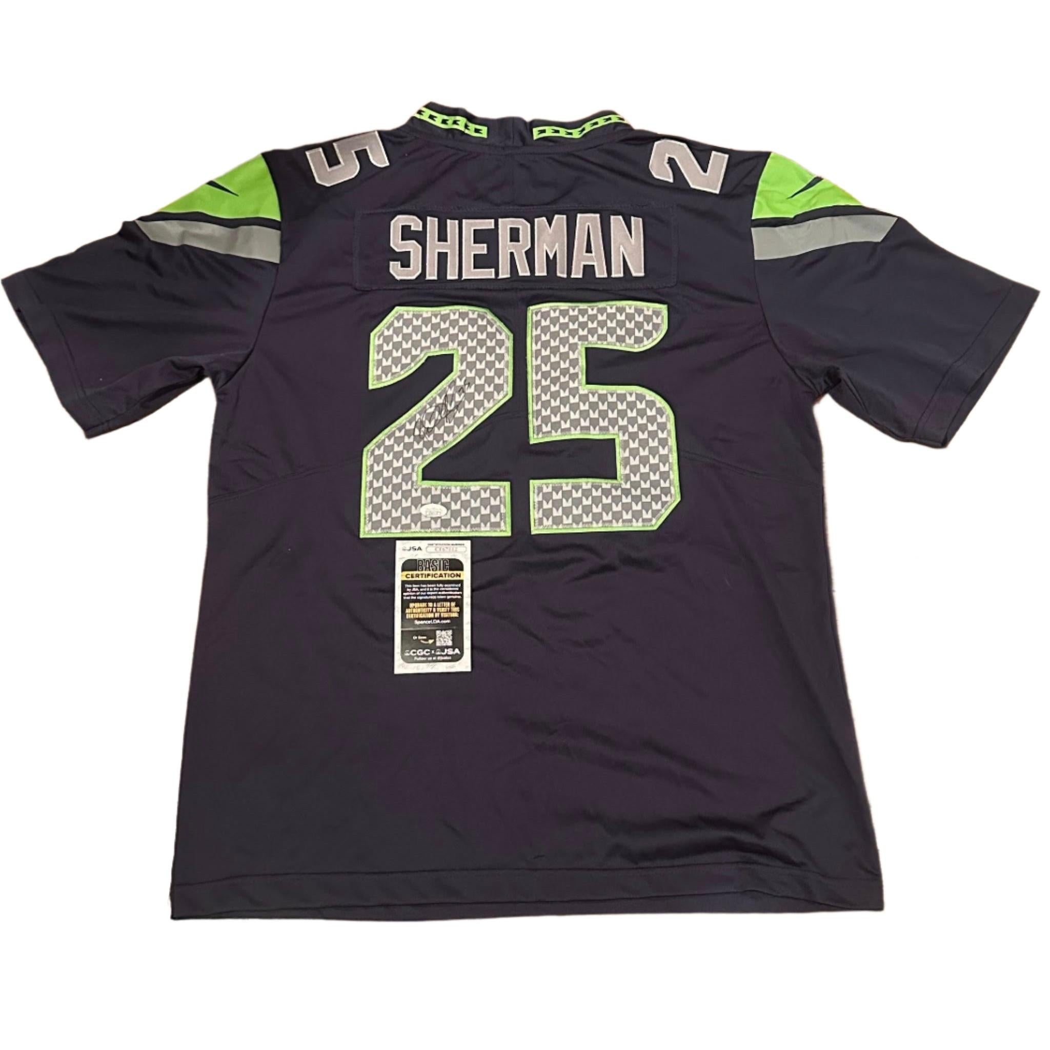 Richard Sherman Autographed Seattle Seahawks Jersey JSA COA READ DESCRIPTION-Right Off The Field