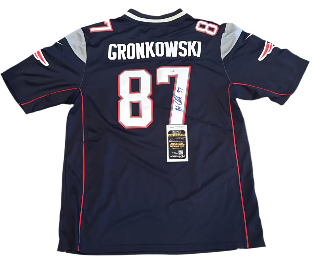 Rob Gronkowski Autographed New England Patriots Jersey JSA COA-Right Off The Field