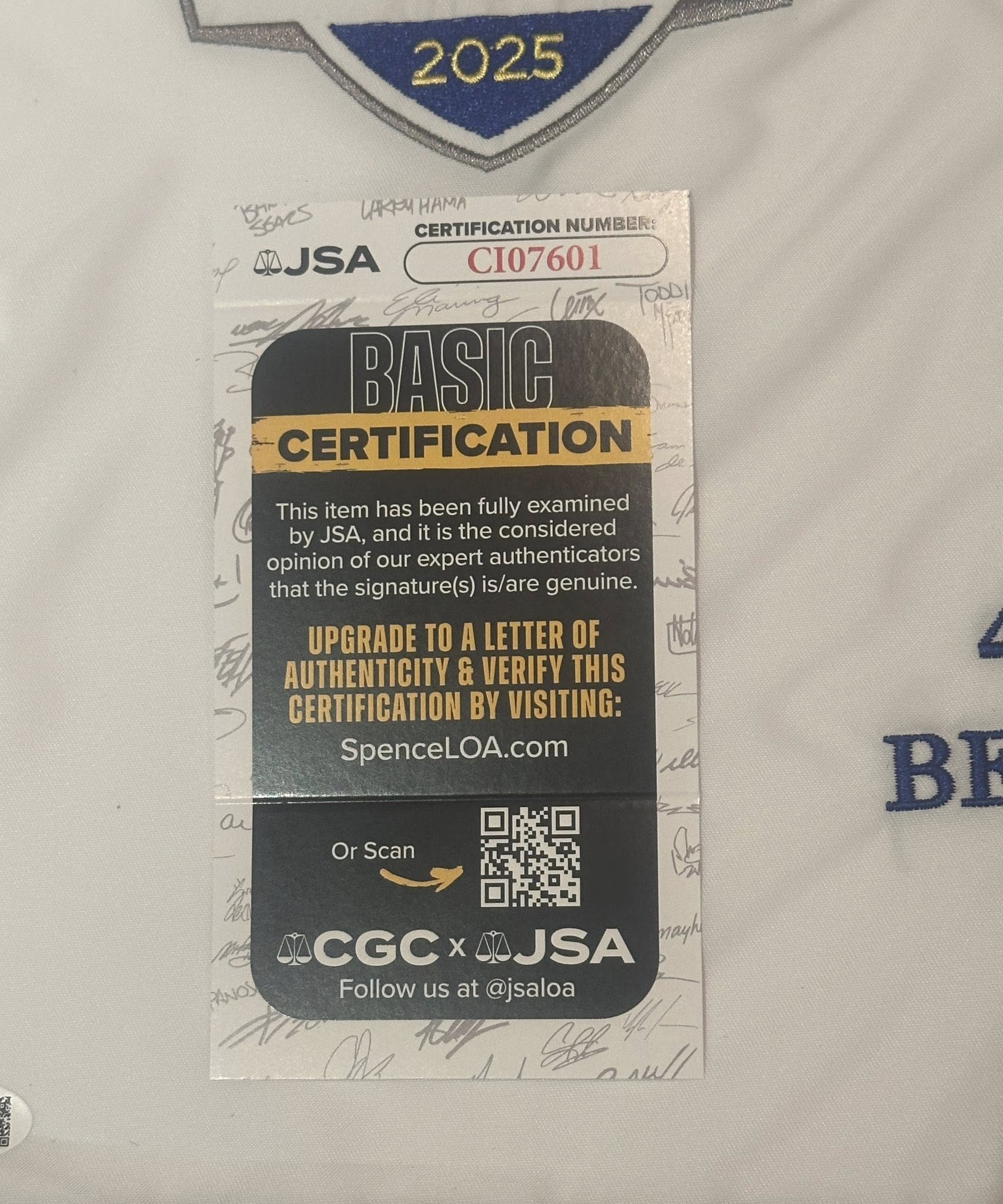 Rory McIlroy Autographed 2025 Ryder Cup Pin Flag Team Europe JSA COA-Right Off The Field