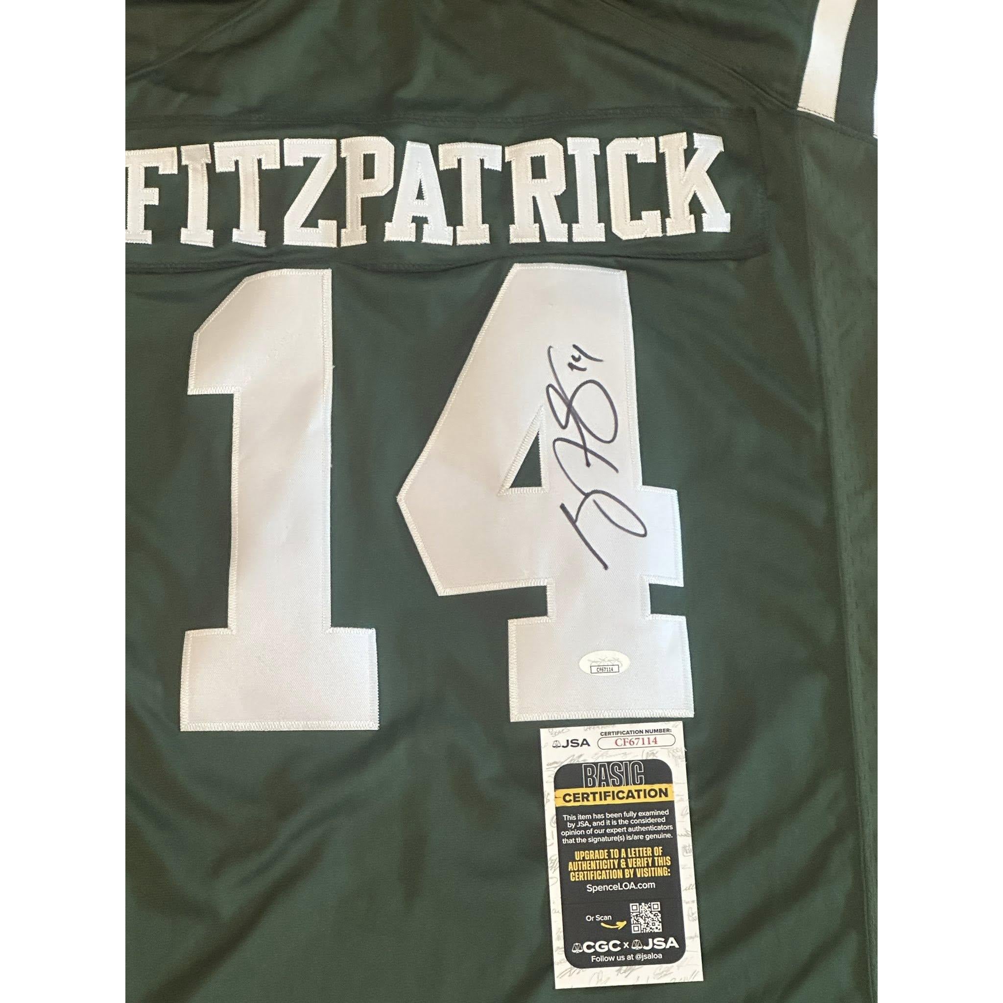 Ryan Fitzpatrick Autographed New York Jets Jersey JSA COA-Right Off The Field