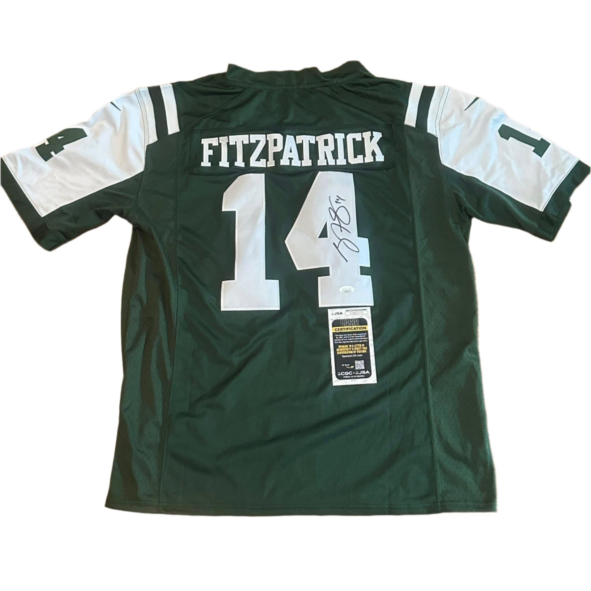 Ryan Fitzpatrick Autographed New York Jets Jersey JSA COA-Right Off The Field