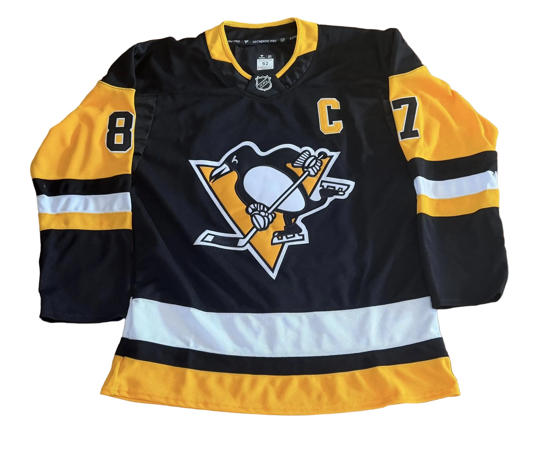 Sidney Crosby Pittsburgh Penguins Jersey Size 52-Right Off The Field